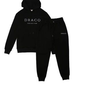 Draco Black Sweatpants & Hoodie Set unisex